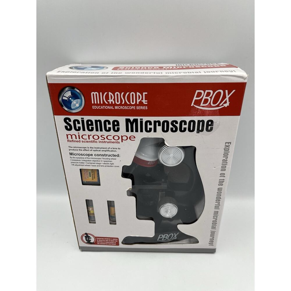Science Microscope Educational Series 1200x 400x 100x Magnification